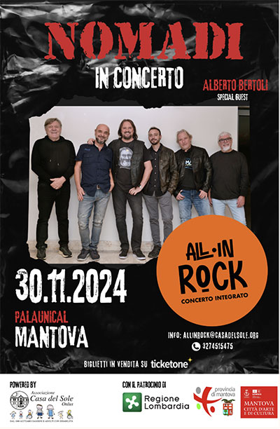 All-in Rock concerto Nomadi e Alberto Bertoli Mantova 2024