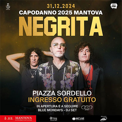 concerto Negrita capodanno 2025 Mantova Piazza Sordello