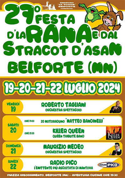 Festa rana e stracotto asino 2024 Belforte (MN)