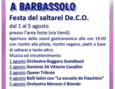 festa saltarel Barbassolo Roncoferraro (MN) 2024