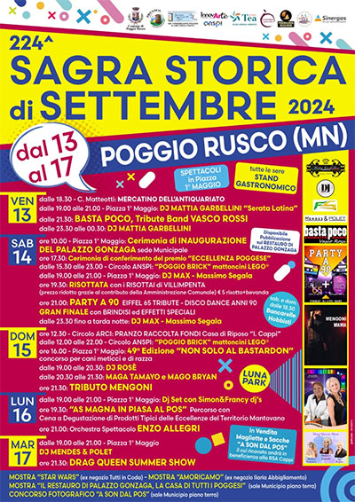 fiera settembre 2024 Poggio Rusco (MN)