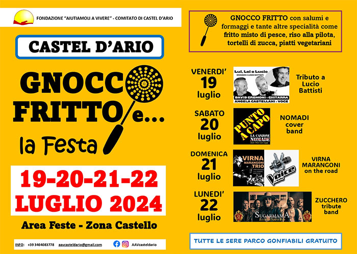 Festa Gnocco Fritto 2024 Castel d'Ario (MN)