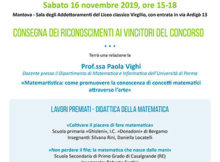 Seminario Matemartistica e Premiazione concorso Cesare Cancellieri 16/11/2019 Mantova