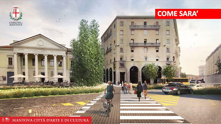 Riqualificazione piazza Cavallotti e Corso Umberto a Mantova 2024 2025