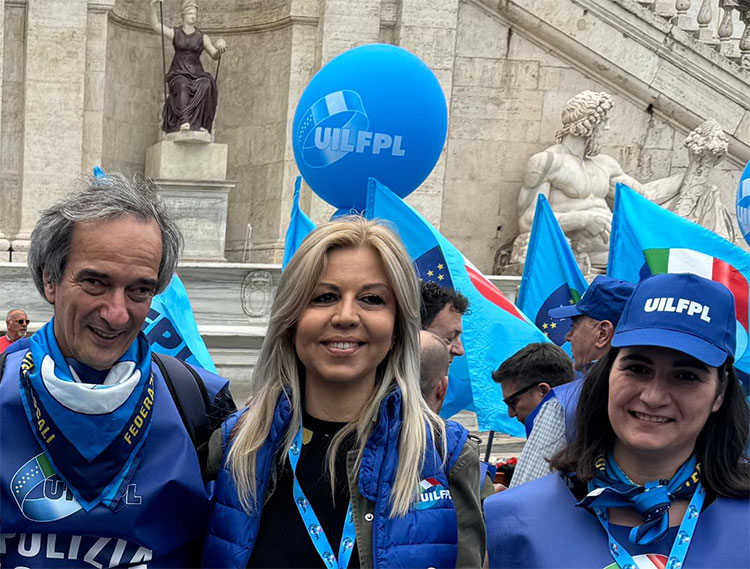 Daniele Ballabio, Rita Longobardi, Francesca Achino UIL FPL Mantova 