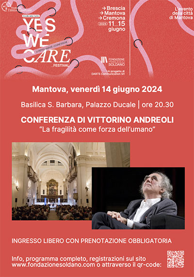 La fragilità come forza dell’umano, conferenza di Vittorino Andreoli a Mantova 14/6/2024